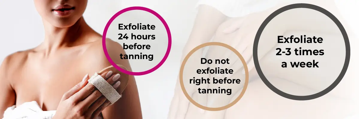 Exfoliate Before Tanning