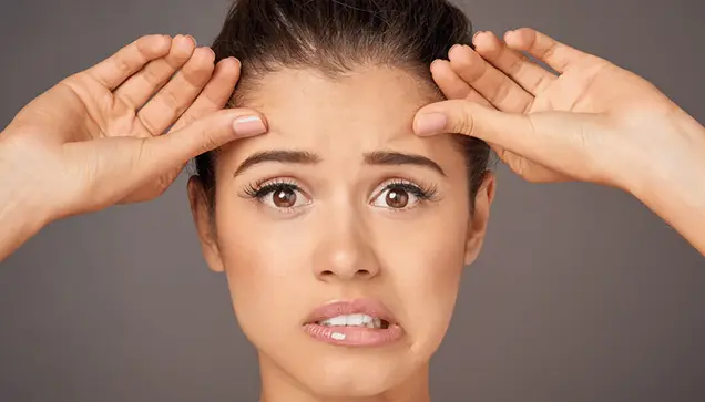 Forehead Fine Lines Before