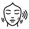 ultrasonic facial massage treatment icon for skin rejuvenation
