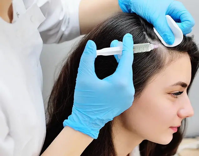 Doctor Checking Scalp and Hair Condition