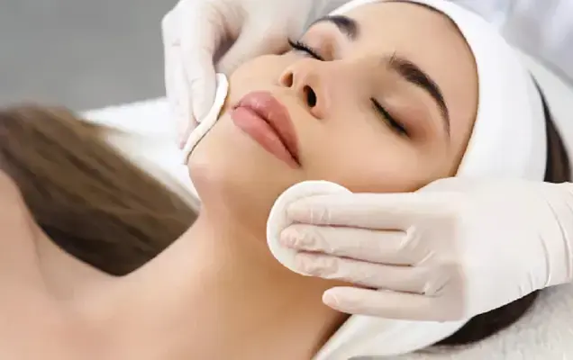 red carpet facial treatment showing smooth glowing skin after facial